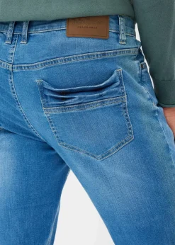 bonprix Jeans|Große Größen|Regular-Fit-Jeans, Tapered hellblau denim
