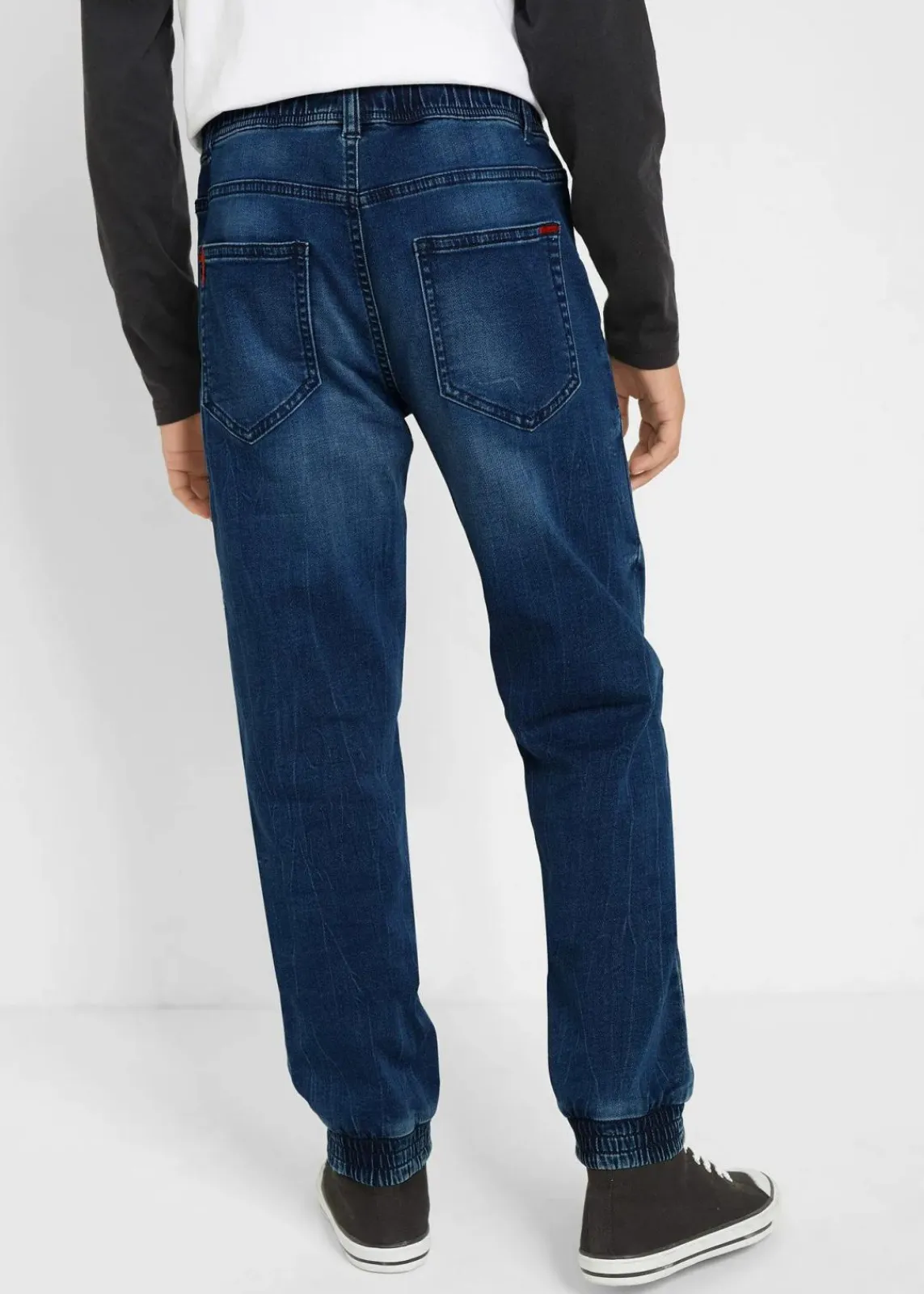 Regular-Fit-Schlupf-Jeans aus Sweatdenim, Tapered|bonprix Sale