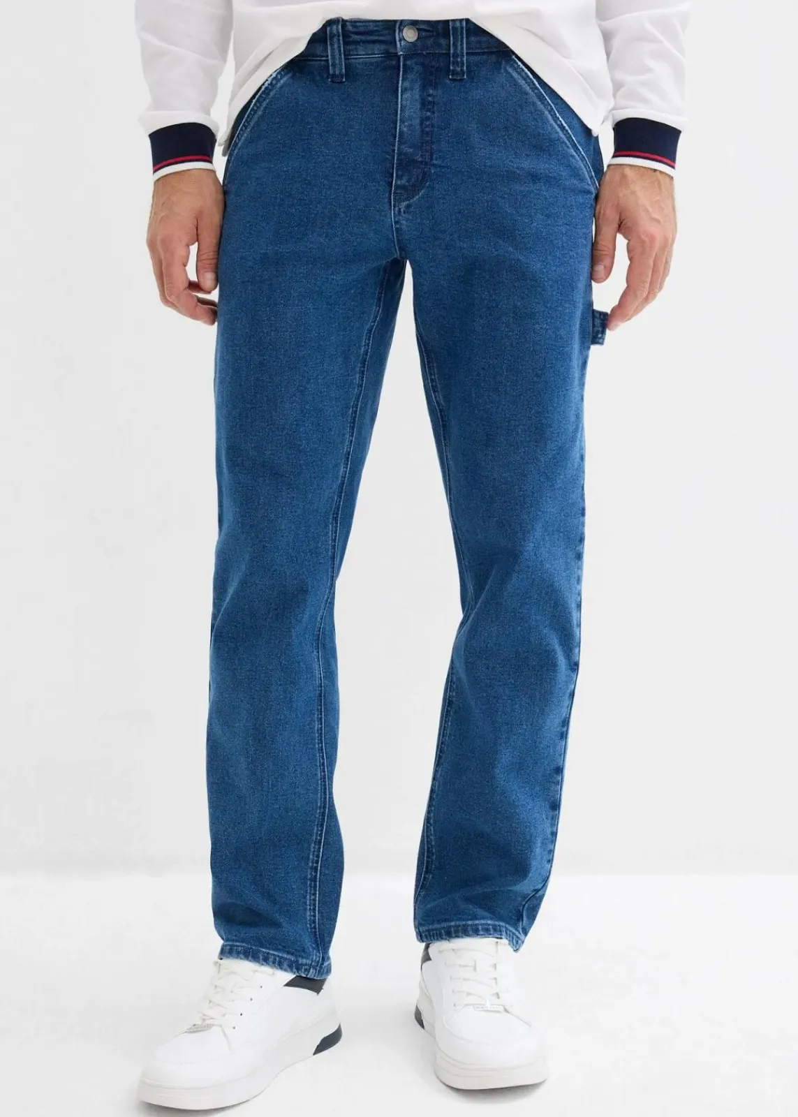 Relaxed Fit Carpenter-Jeans mit Komfortbund, Straight|bonprix Discount