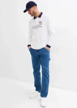 Relaxed Fit Carpenter-Jeans mit Komfortbund, Straight|bonprix Discount