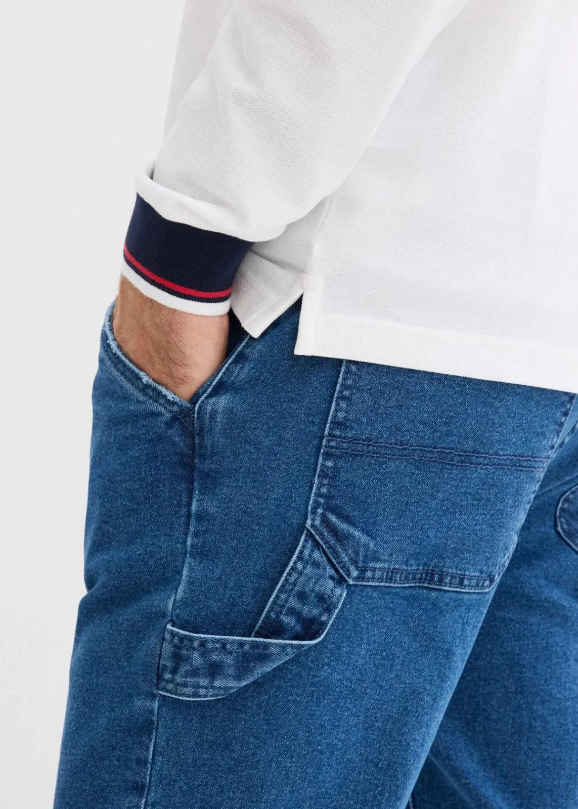 Relaxed Fit Carpenter-Jeans mit Komfortbund, Straight|bonprix Discount