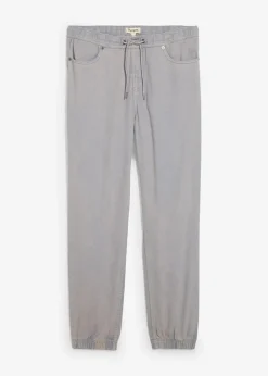 Relaxed Fit Schlupfhose aus reinem Baumwoll-Twill, Tapered|bonprix Outlet