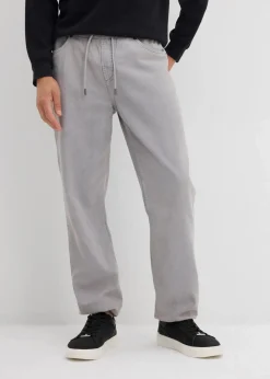 Relaxed Fit Schlupfhose aus reinem Baumwoll-Twill, Tapered|bonprix Outlet