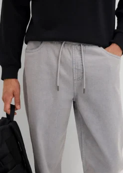 Relaxed Fit Schlupfhose aus reinem Baumwoll-Twill, Tapered|bonprix Outlet