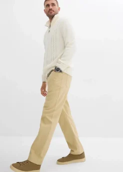 Relaxed Fit Twillhose mit Komfortbund, Straight|bonprix Clearance