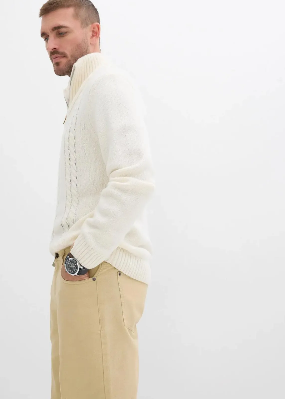 Relaxed Fit Twillhose mit Komfortbund, Straight|bonprix Clearance