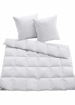 Daunen Bettdecke mittel und 2 Kissen (3-tlg.Set)|RIBECO Clearance