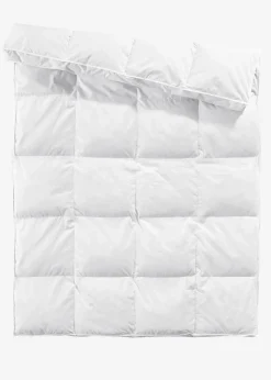 RIBECO Bettdecken|Bettdecken|Kassettendecke extra prall Daune extrawarm weiß