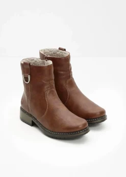 Rieker High Heels|Komfortschuhe|Boot cognac