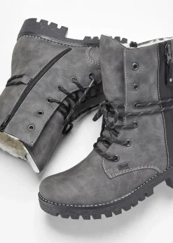 Rieker High Heels|Stiefel|Schnürstiefel grau