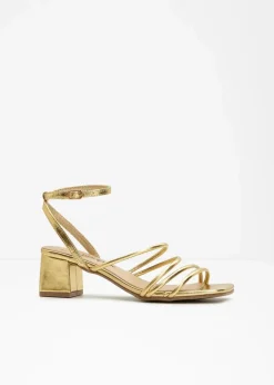 Riemchensandaletten in Metallic-Optik|bonprix New