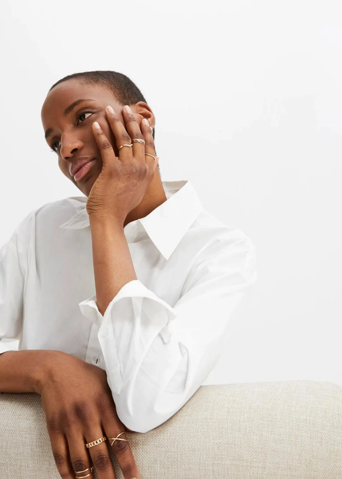 bonprix Schmuck|Schuhe & Accessoires In Spezialgrößen·Schmuck|Ringset (8Pack) in vielfältigem Design goldfarben