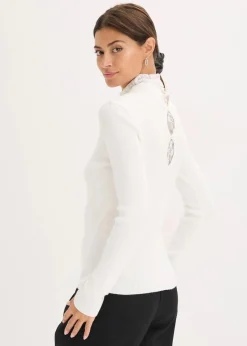 Ripp-Pullover aus fließendem Viskose-Mix|bonprix Sale