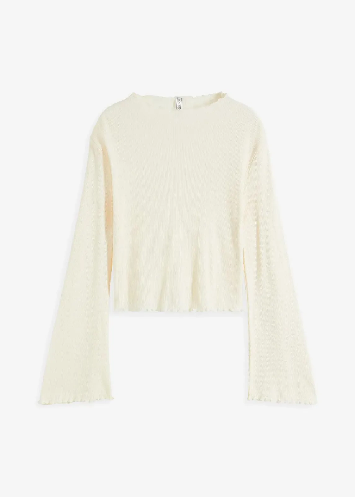 bonprix Shirts & Tops|Rippshirt aus reiner Baumwolle naturbeige