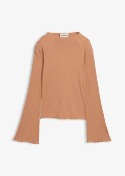 Rippshirt aus reiner Baumwolle|bonprix