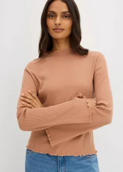 Rippshirt aus reiner Baumwolle|bonprix