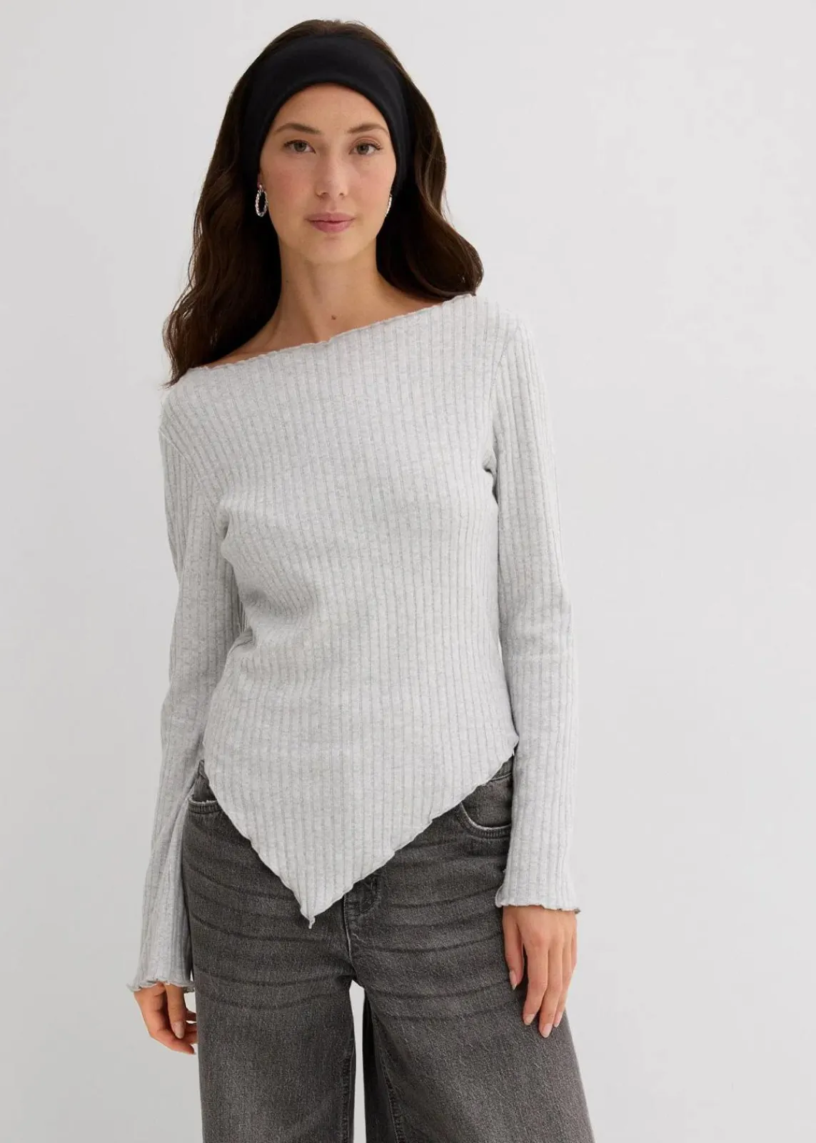 Rippshirt aus softem Viskose-Mix|bonprix Clearance