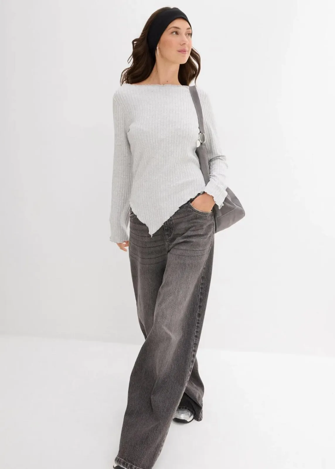 Rippshirt aus softem Viskose-Mix|bonprix Clearance