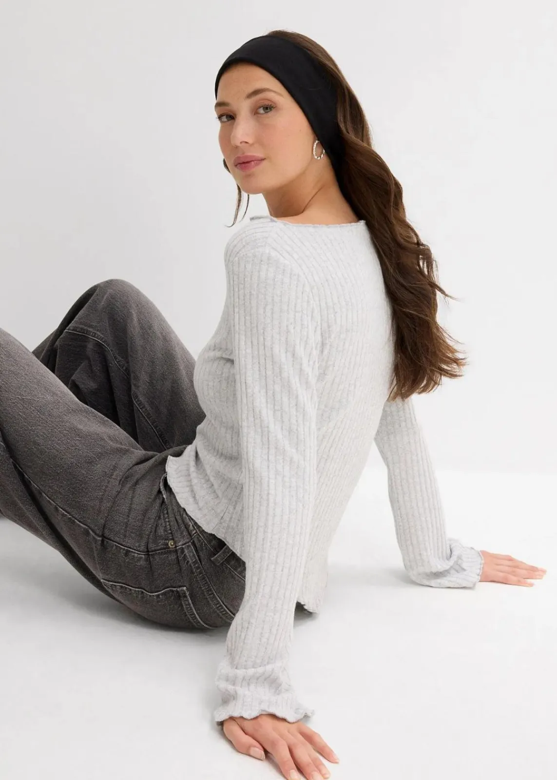 Rippshirt aus softem Viskose-Mix|bonprix Clearance