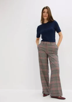 bonprix Shirts & Tops|Rippshirt aus softem Viskose-Mix dunkelblau