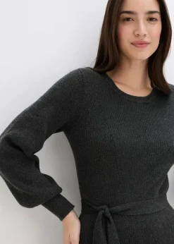 Ripp-Strickkleid aus fließendem Viskose-Mix|bonprix Outlet