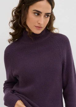 Rippstrickpullover aus reiner Bio-Baumwolle|bonprix Hot