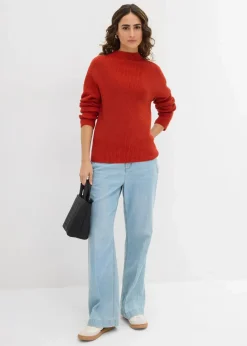 Rippstrickpullover aus reiner Bio-Baumwolle|bonprix Online