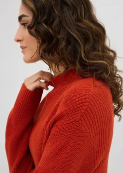 Rippstrickpullover aus reiner Bio-Baumwolle|bonprix Online