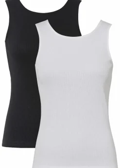 Ripp-Top aus reiner Bio-Baumwolle (2er Pack)|bonprix