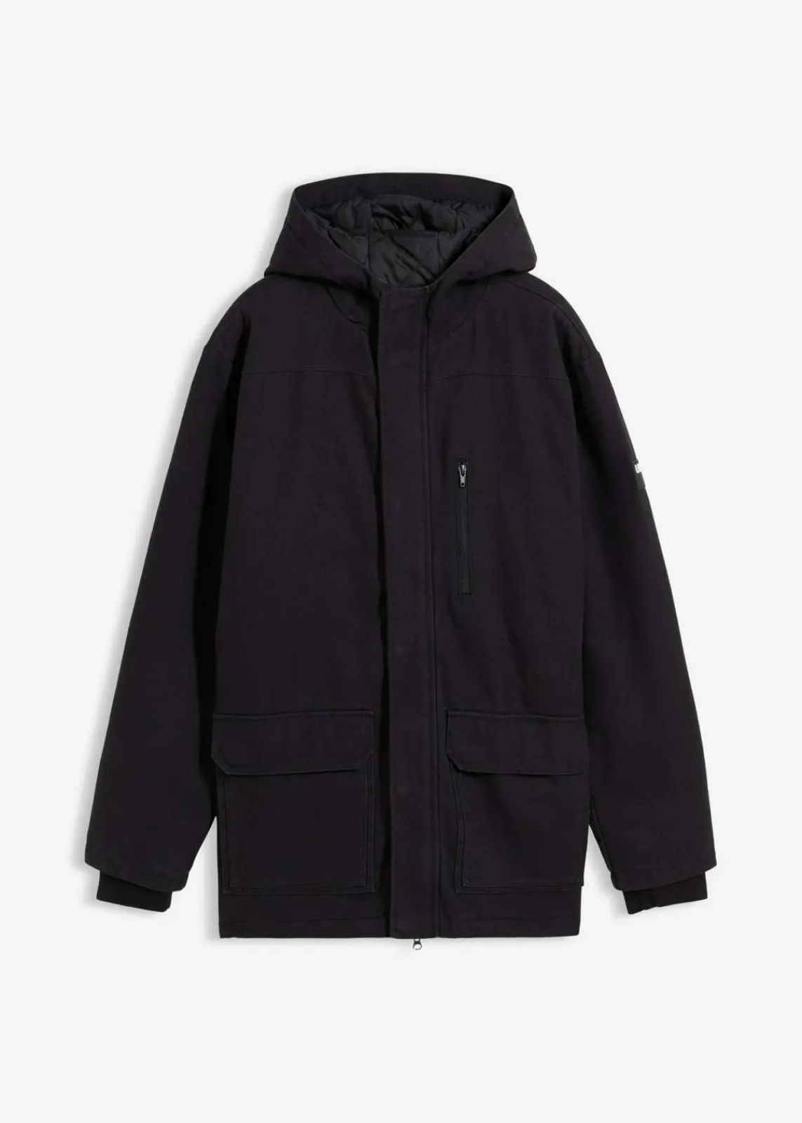 bonprix Große Größen|Jacken & Mäntel|robuste Winterjacke aus Canvas schwarz