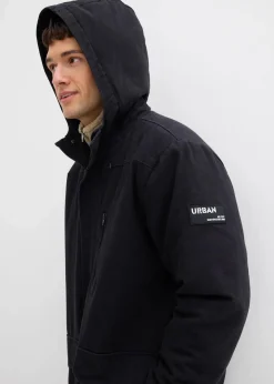 bonprix Große Größen|Jacken & Mäntel|robuste Winterjacke aus Canvas schwarz