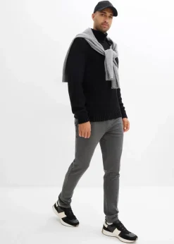 bonprix Große Größen|Pullover & Strickjacken|Rollkragenpullover schwarz