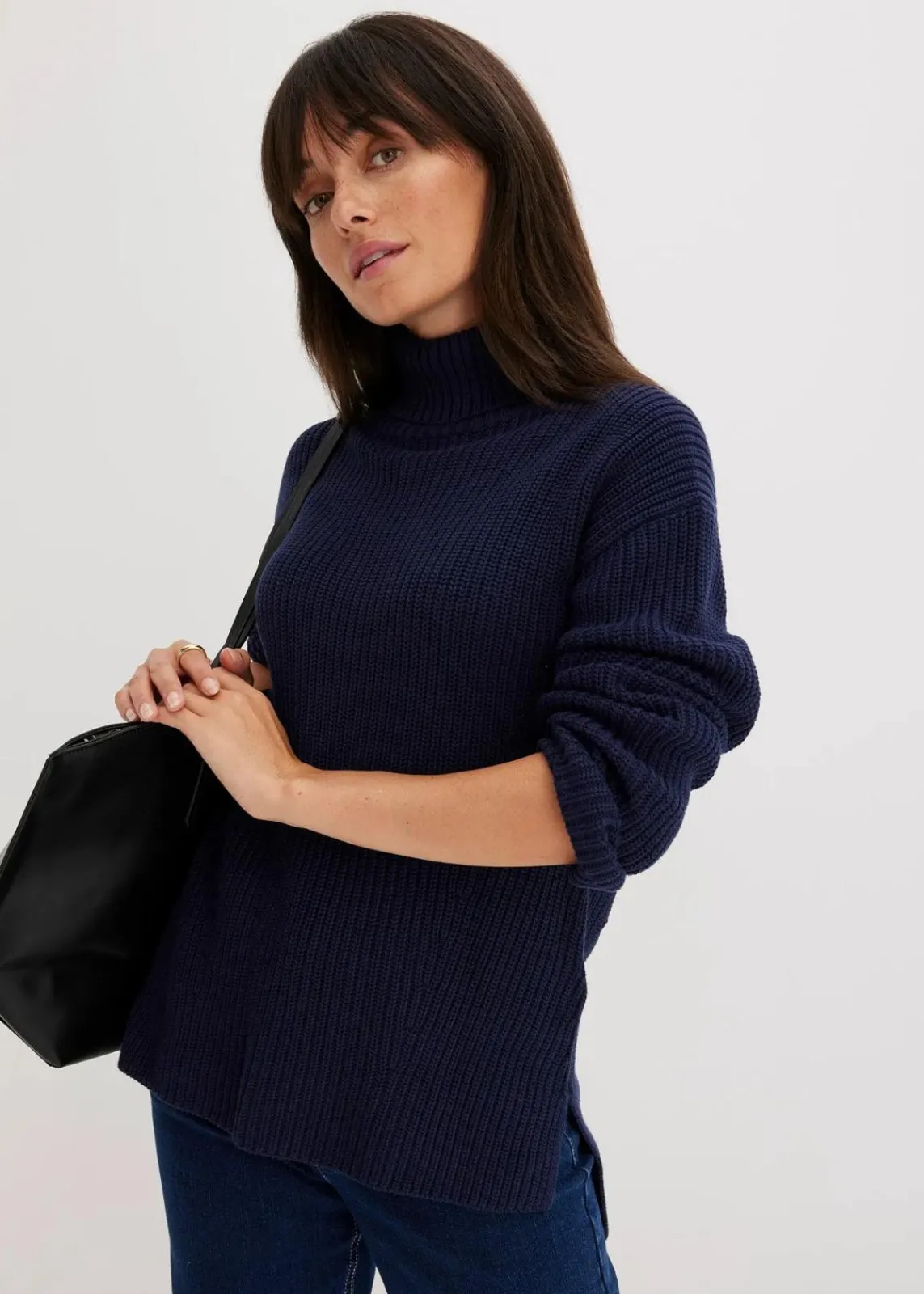 Rollkragenpullover aus reiner Baumwolle|bonprix Best