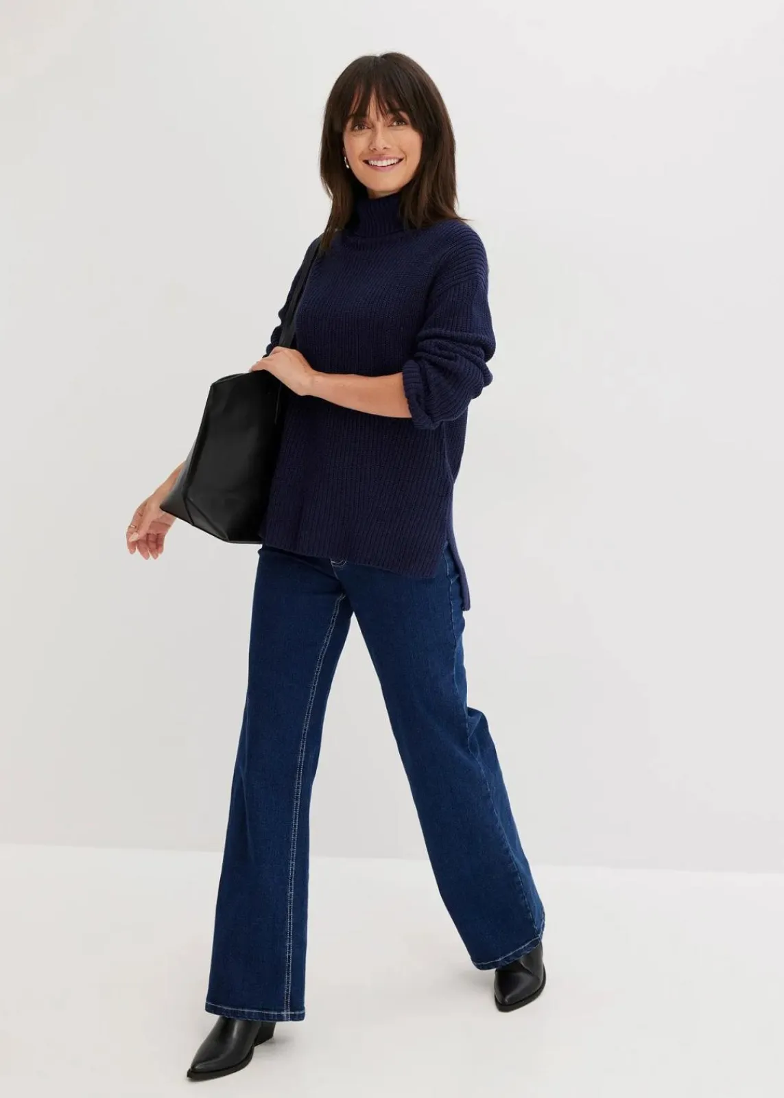 Rollkragenpullover aus reiner Baumwolle|bonprix Best