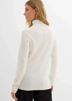 bonprix Bekleidung·Umstandsmode|Bekleidung·Jeans|Rollkragenpullover aus weichem Kaschmir-Mix wollweiß
