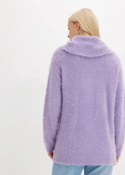 Rollkragenpullover aus weichem Federgarn|bonprix Online