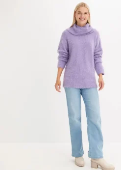 Rollkragenpullover aus weichem Federgarn|bonprix Online