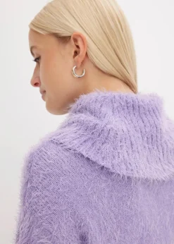 Rollkragenpullover aus weichem Federgarn|bonprix Online