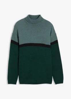 Rollkragenpullover im Colourblocking-Design|bonprix Best