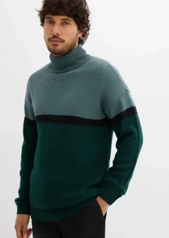 Rollkragenpullover im Colourblocking-Design|bonprix Best