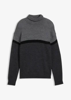 Rollkragenpullover im Colourblocking-Design|bonprix Online