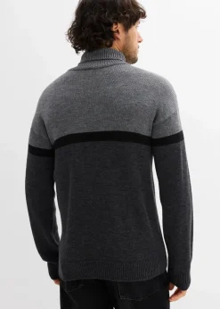Rollkragenpullover im Colourblocking-Design|bonprix Online