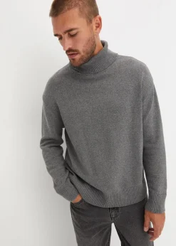 Rollkragenpullover mit Baumwolle, Loose Fit|bonprix