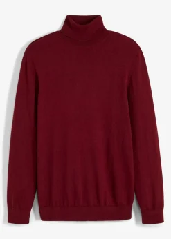 bonprix Große Größen|Pullover & Strickjacken|Rollkragenpullover mit Kaschmir ahornrot