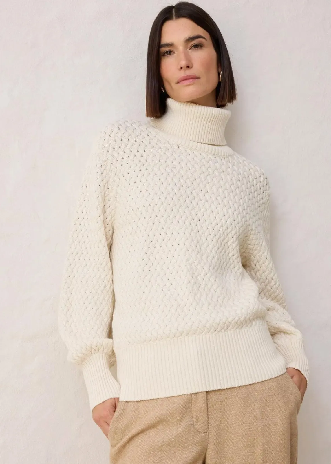 Rollkragenpullover mit Merinowolle|bonprix Outlet