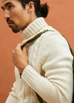 Rollkragenpullover mit Zopfmuster|bonprix New