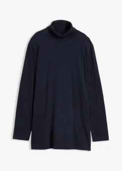 bonprix Bekleidung·Röcke|Nachhaltigere Materialien|Rollkragenshirt aus reiner Bio-Baumwolle dunkelblau