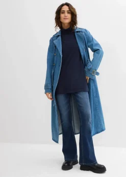 bonprix Bekleidung·Röcke|Nachhaltigere Materialien|Rollkragenshirt aus reiner Bio-Baumwolle dunkelblau