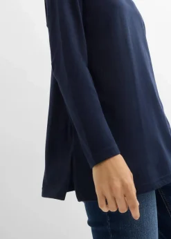 bonprix Bekleidung·Röcke|Nachhaltigere Materialien|Rollkragenshirt aus reiner Bio-Baumwolle dunkelblau