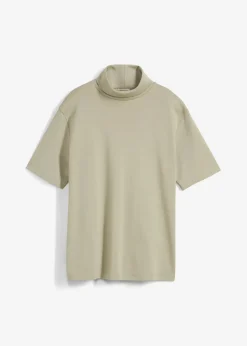 bonprix Shirts & Tops|Rollkragenshirt aus reiner Bio-Baumwolle seegras